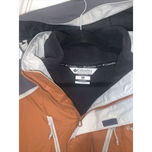 Columbia Sportswear Men's X-Large Gray Orange OmniTech TitaniumWaterproof Jacket - Picture 2 of 8